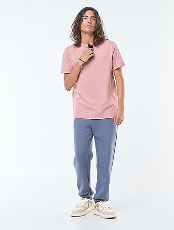 Pantalon jogging uni avec cordons de serrage à la taille