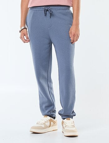 Pantalon jogging uni avec cordons de serrage à la taille
