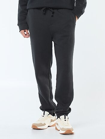Pantalon jogging uni avec cordons de serrage à la taille