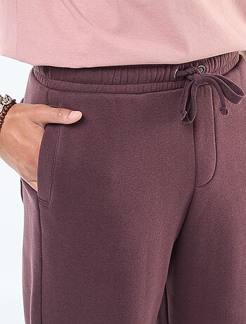 Pantalon jogging uni avec cordons de serrage à la taille