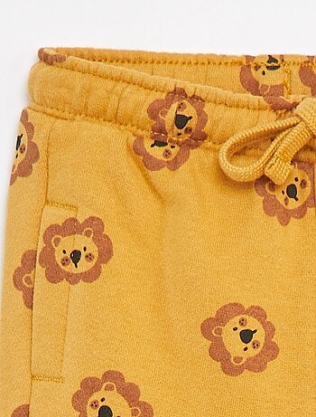 Pantalon jogging uni avec taille élastiquée