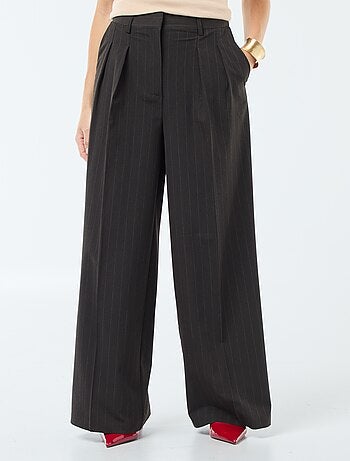 Pantalon large à rayures