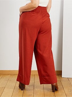 Pantalon large à revers - Kiabi