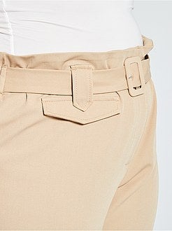 Pantalon large avec ceinture - Kiabi