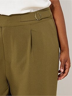 Pantalon large avec ceinture - Kiabi