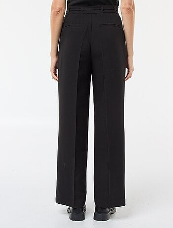 Pantalon large avec lien ceinture