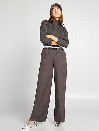 Pantalon large effet boxer apparent
