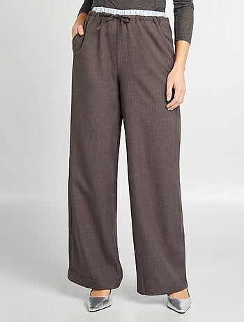 Pantalon large effet boxer apparent