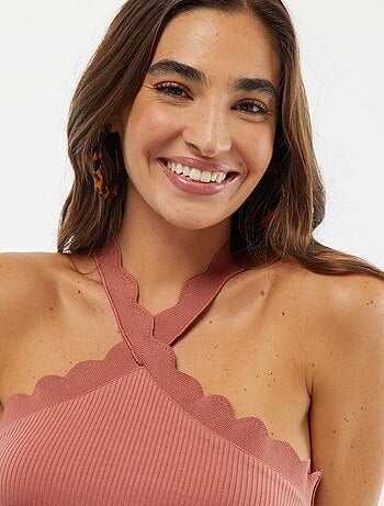 Pantalon large en lin mélangé