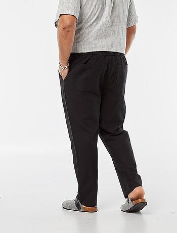 Pantalon large en lin mélangé