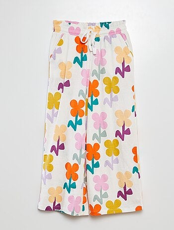 Pantalon large en maille crêpée - Grafik Edition