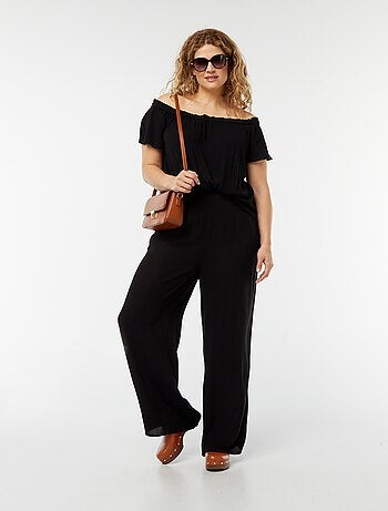 Pantalon large en maille crêpée