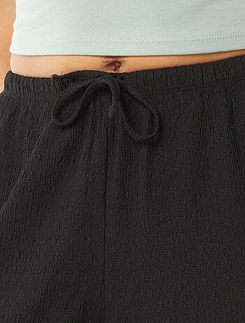 Pantalon large en maille crêpée