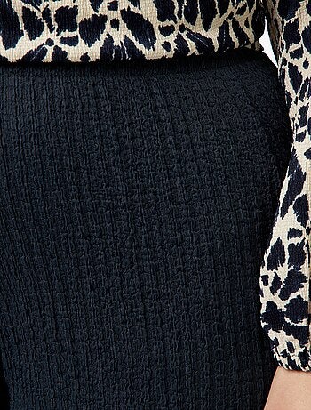 Pantalon large en maille gaufrée