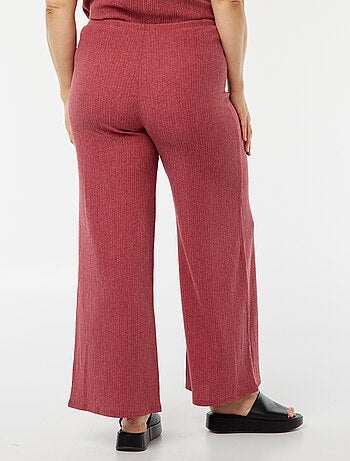 Pantalon large en maille gaufrée