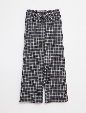 Pantalon large en maille Milano avec ceinture à nouer