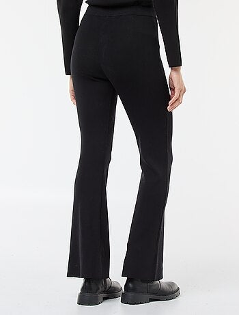 Pantalon large en maille ottoman uni