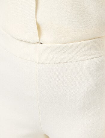 Pantalon large en tricot ottoman