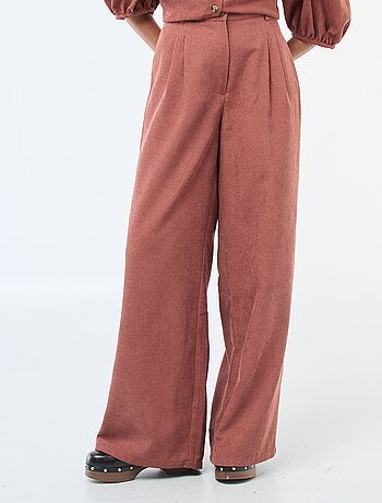 Pantalon large en velours côtelé