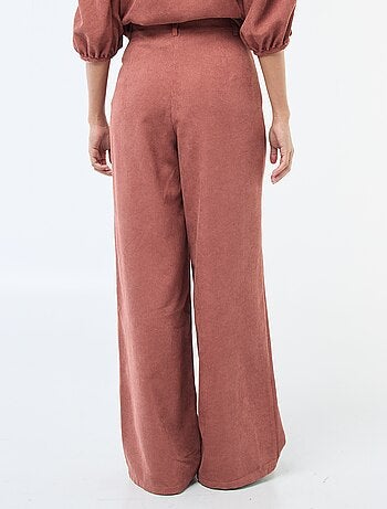 Pantalon large en velours côtelé