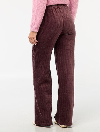 Pantalon large en velours côtelé