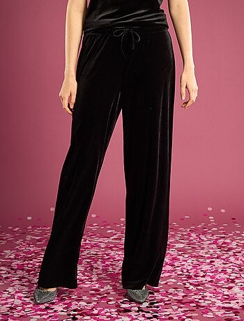 Pantalon large en velours