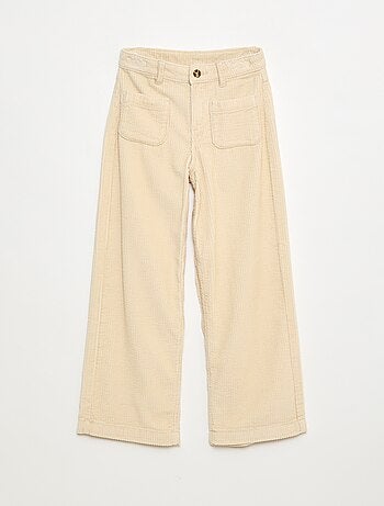 Pantalon large en velours uni