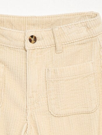 Pantalon large en velours uni