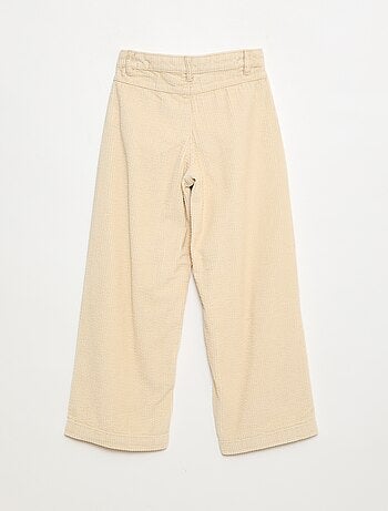 Pantalon large en velours uni