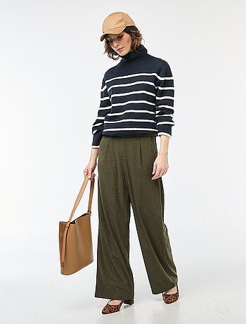 Pantalon large en velours uni 'JDY'