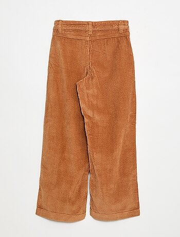 Pantalon large en velours uni