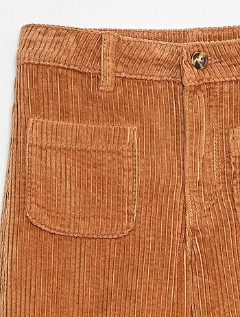 Pantalon large en velours uni