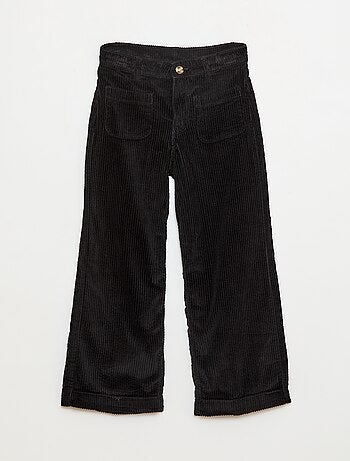 Pantalon large en velours uni