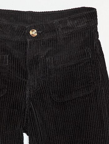 Pantalon large en velours uni