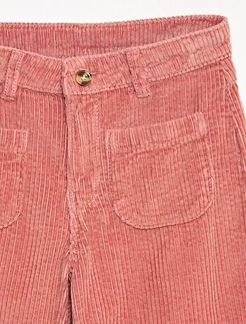 Pantalon large en velours uni
