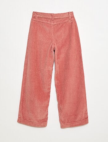 Pantalon large en velours uni