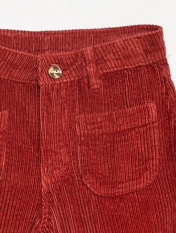 Pantalon large en velours uni