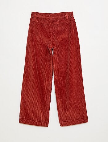 Pantalon large en velours uni