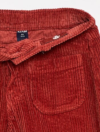 Pantalon large en velours uni