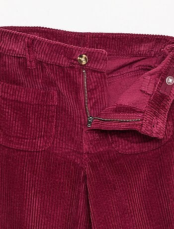 Pantalon large en velours uni