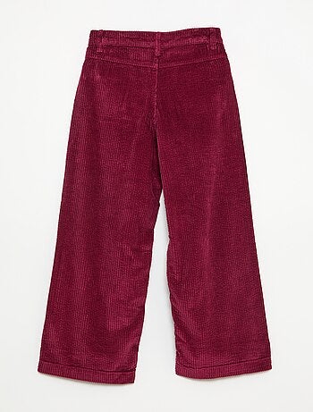Pantalon large en velours uni