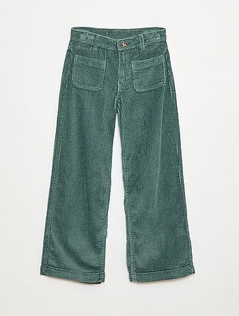 Pantalon large en velours uni