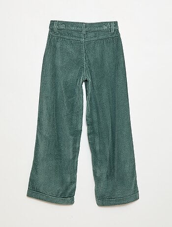 Pantalon large en velours uni