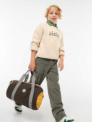 Pantalon large en velours uni