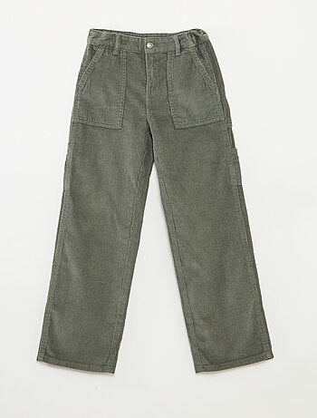 Pantalon large en velours uni