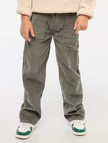 Pantalon large en velours uni
