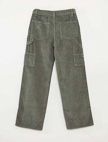 Pantalon large en velours uni