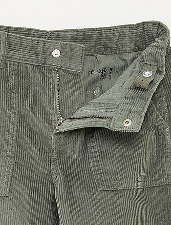 Pantalon large en velours uni