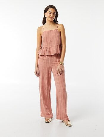 Pantalon large et fluide avec motif