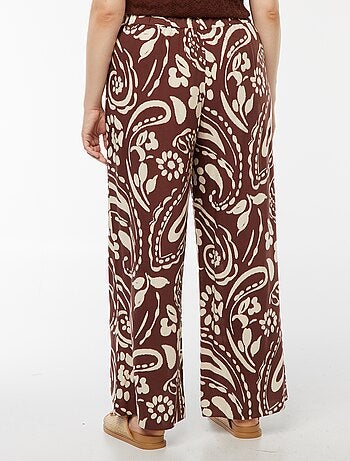 Pantalon large fluide imprimé